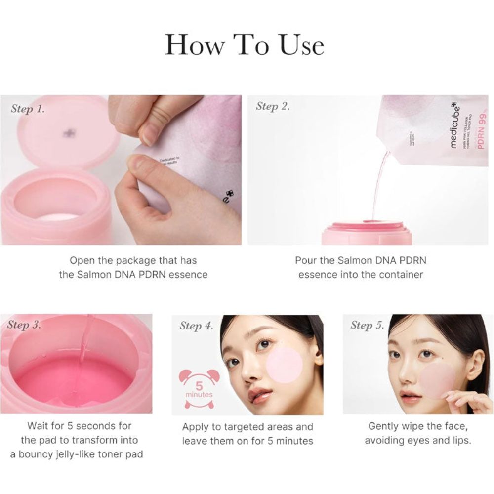 Pdrn Pink Collagen Toning Gel Toner Pad